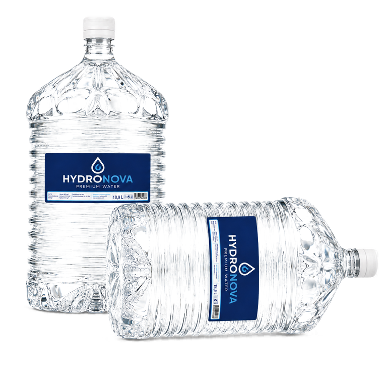 Twee bronwaterflessen van 18,9 liter