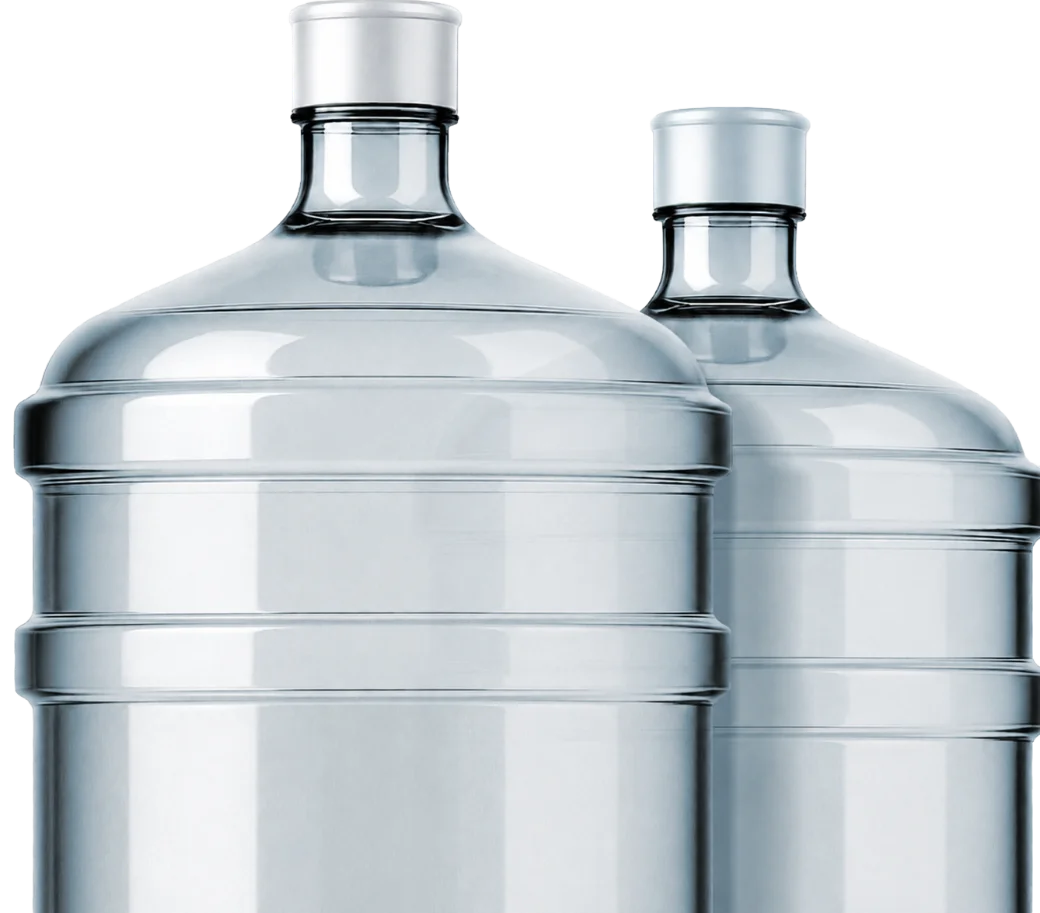 Twee bronwaterflessen van 18,9 liter